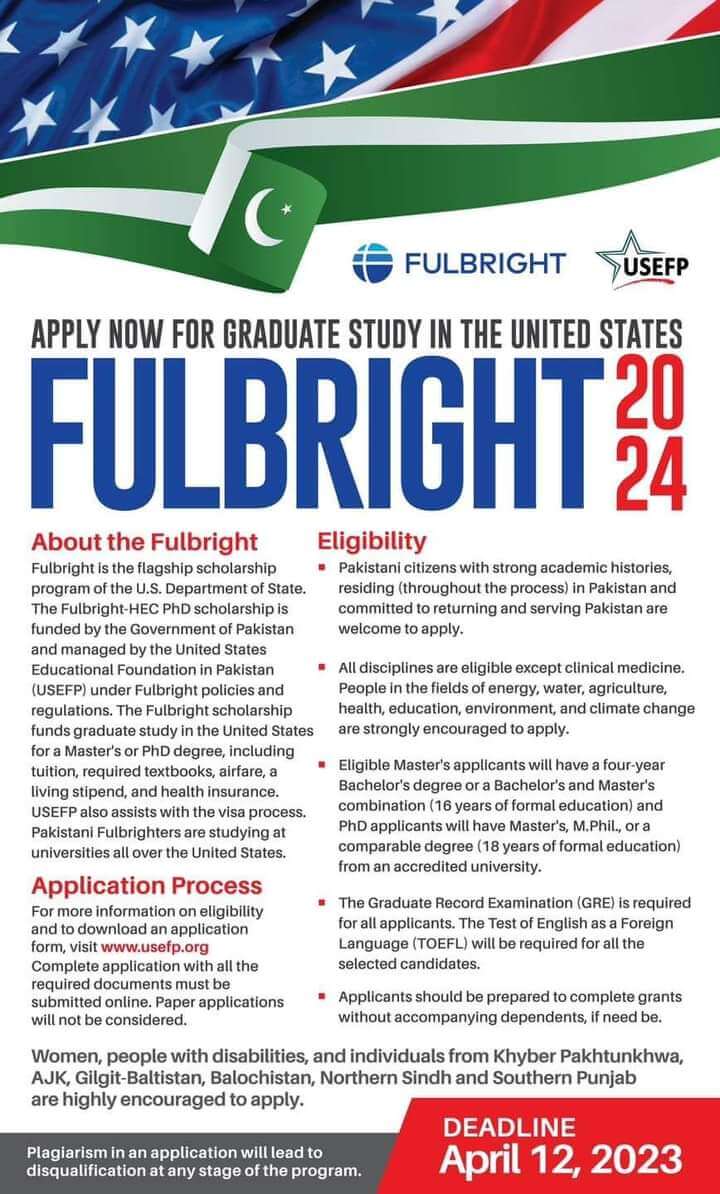 Fulbright Scholarship 2023-24 in United States Fully Funded