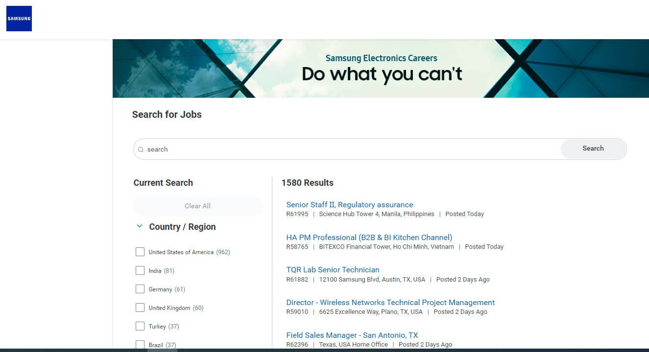 1580 Samsung Internships 2022 | Samsung Careers and Jobs 2022