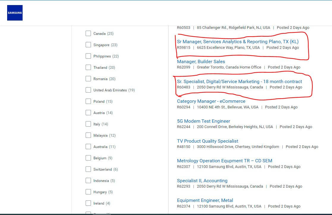 1580 Samsung Internships 2022 | Samsung Careers and Jobs 2022