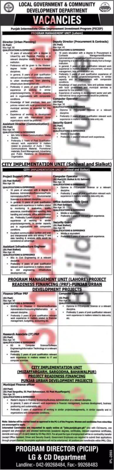 Local Government Jobs In Punjab 2023 | LG and CD Department Jobs