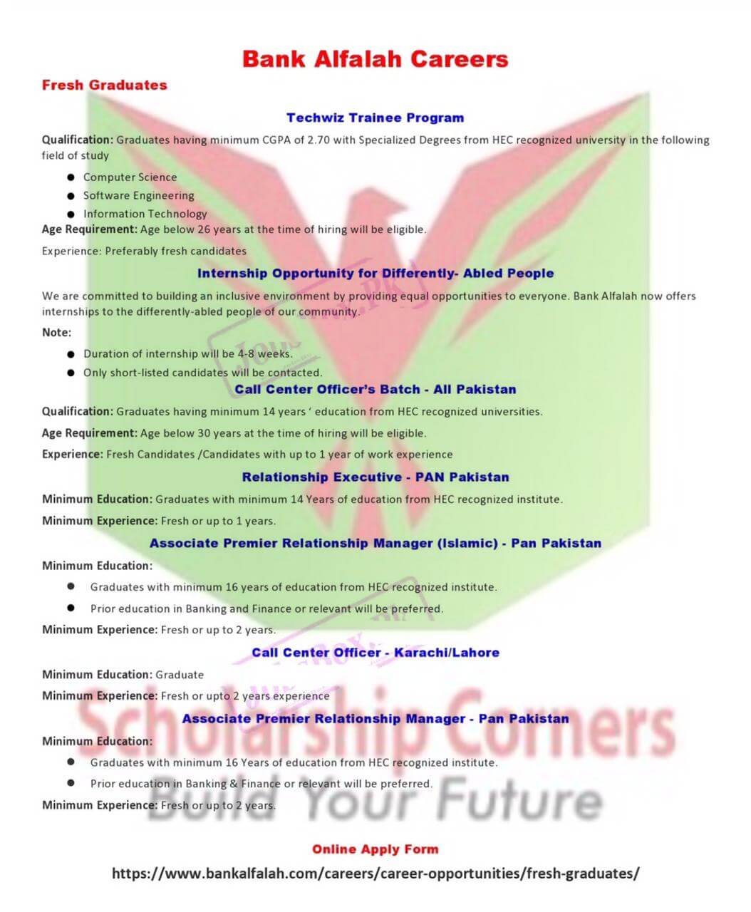 Bank Alfalah Jobs 2023 Counter Service Officer Batch | Bank Jobs 2023