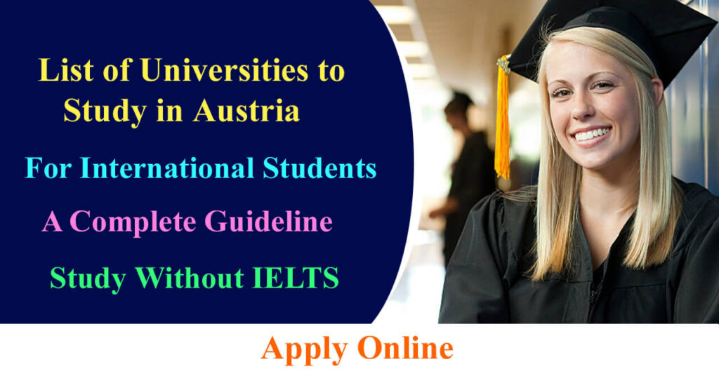 List of Universities to Study in Austria 2025 Without IELTS