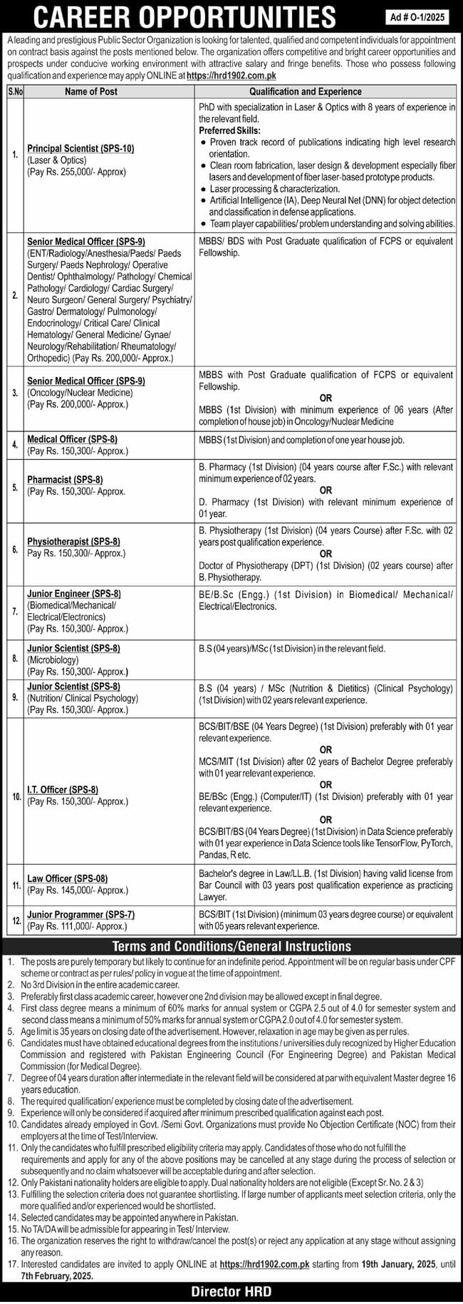 Public Sector Organization Jobs 2025 | PAEC Latest Opportunities