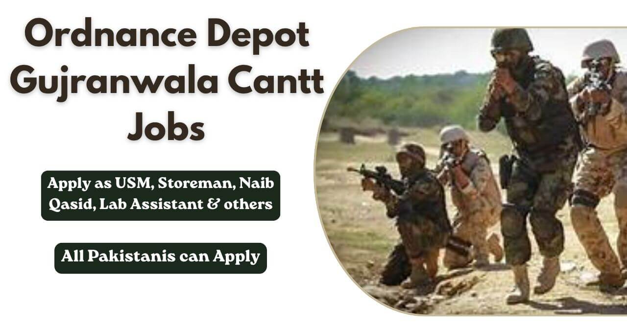 Ordnance Depot Gujranwala Cantt Jobs 2026