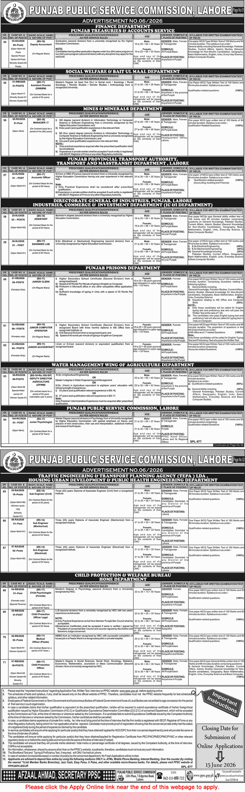 PPSC Jobs 2026 | Punjab Public Service Commission Jobs